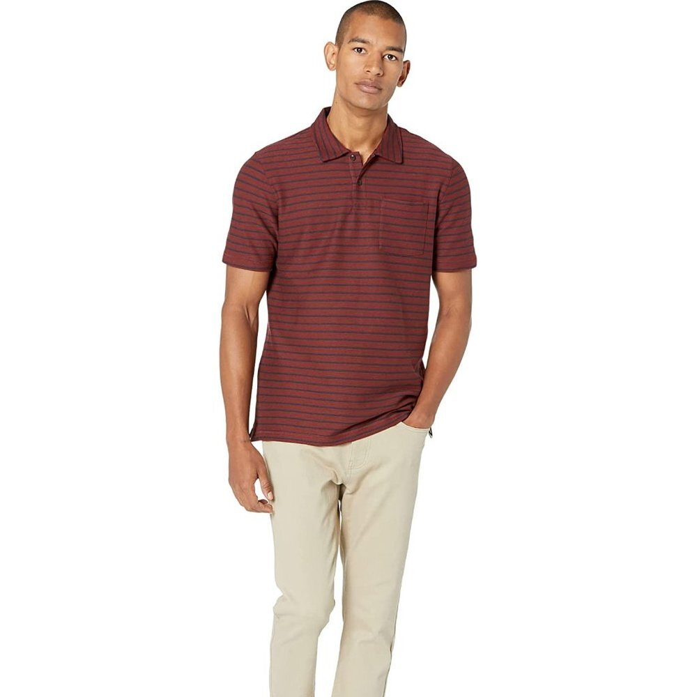 Men's Ted Baker® Hilside Maroon and Navy Polo
